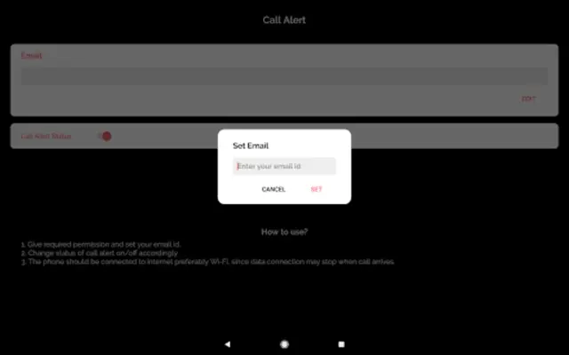 Call Alert android App screenshot 1